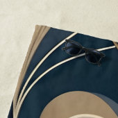 Custom Personalized Retro Blue Waves Bachelorette Strandtuch (Beispiel)