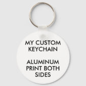Custom Personalized ROUND ALUMINUM FOTO KEYCHAIN Schlüsselanhänger (Vorderseite)