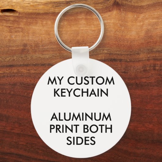 Custom Personalized ROUND ALUMINUM FOTO KEYCHAIN Schlüsselanhänger (Vorderseite)