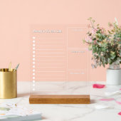 Custom Personalized To Do List Desk Planner Acrylschild (Hochzeit)