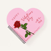  Custom Personalized Valentine's Day Heart-Shaped  Notizblock (Vorderseite)