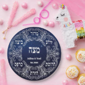 Custom Pesach Seder Plate Hebrew Passover Dinner Pappteller (Party)