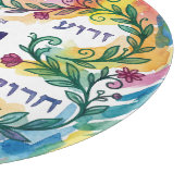 Custom Pesach Seder Plate Hebrew Passover Glass Schneidebrett (Ecke)