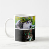 Custom Pet 4 Photo Collage for Cat Dog Lovers gift Kaffeetasse (Links)