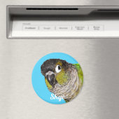 Custom Pet Bird Photo Name Magnet (In Situ (Geschirrspüler))