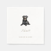 Custom Pet Black Lab Hochzeit Napkins Serviette (Vorderseite)