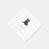 Custom Pet Black Lab Hochzeit Napkins Serviette (Ecke)