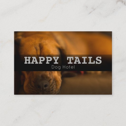 Custom Pet Boarding Hotel Sitting Services Visitenkarte (Vorderseite)