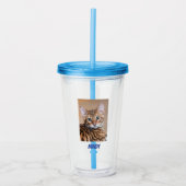 Custom Pet Cat Dog Foto Personalisiertes Geschenk Acryltrinkbecher (Vorderseite)