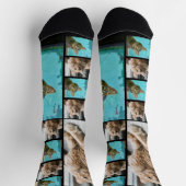 Custom Pet Cat Foto Collage Bilder Socken (Oben)