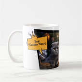 Custom Pet Cat Foto Collage Comic Funny Kaffeetasse (Links)