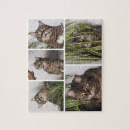 Custom Pet Cat Photo Collage Jigsaw Puzzle