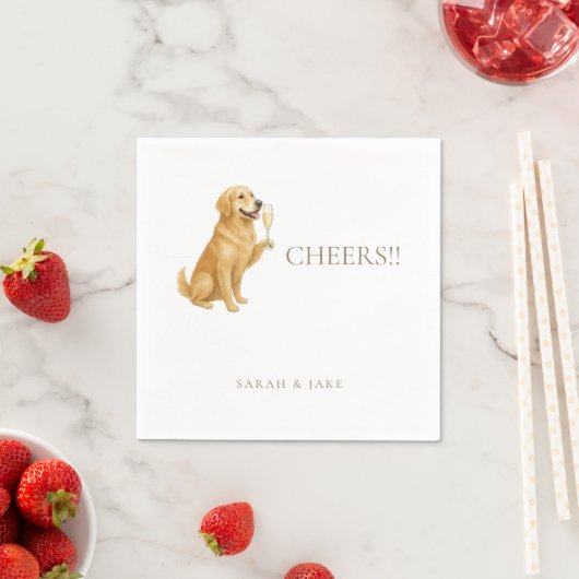 Custom Pet Cheers Wedding Napkins Serviette (Beispiel)