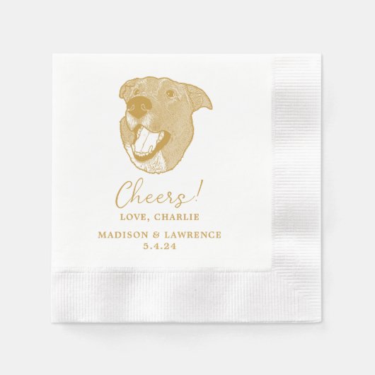 Custom Pet Cocktail Napkins Hochzeit Serviette (Vorderseite)