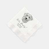 Custom Pet Cocktail Napkins Hochzeit Serviette (Ecke)