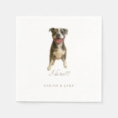 Custom Pet Custom Bruno 3 Wedding Napkins Serviette (Vorderseite)