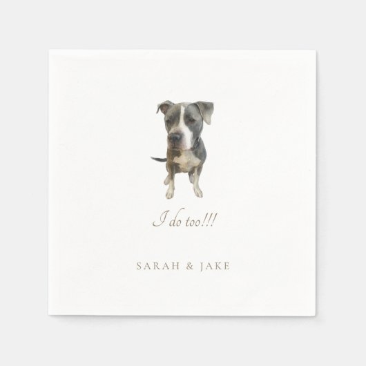 Custom Pet Custom Bruno Wedding Napkins Serviette (Vorderseite)