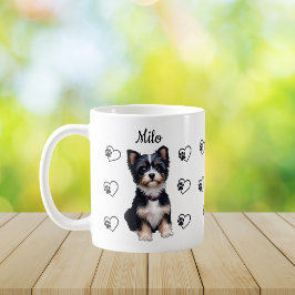 Custom Pet Dog Hearts Paws Coffee Mug Kaffeetasse