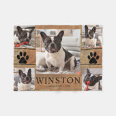Custom Pet Dog Memorial Keepsake Photo Fleecedecke (Vorderseite (Horizontal))