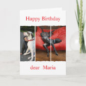 Custom pet (dog) photo and message karte (Vorderseite)