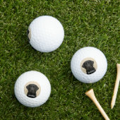 Custom Pet Dog Photo Black Labrador Personalized Golfball (Insitu Gras)