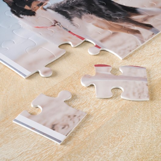 Custom Pet Dog Photo Collage Jigsaw Puzzle (Seite)