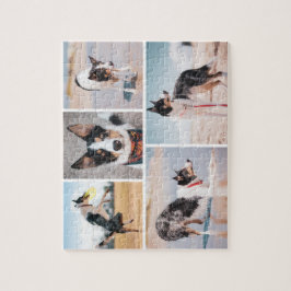 Custom Pet Dog Photo Collage Jigsaw Puzzle