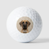 Custom Pet Dog Photo Great Dane Personalized Golfball (Vorderseite)