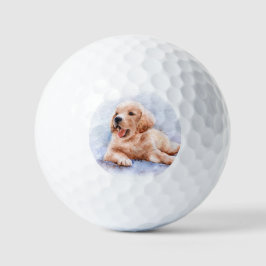 Custom Pet Dog Photo Modern Personalized Golfball