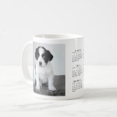 Custom Pet Foto 2024 Kalender Kaffee Tasse (Vorderseite Links)