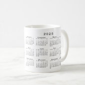 Custom Pet Foto 2025 Kalender Kaffee Tasse (VorderseiteRechts)