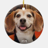 Custom Pet Foto 2 Seite Stolz und Freude Keramik Ornament (Hinten)