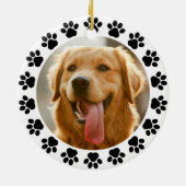 Custom Pet Foto Angel Wings Weihnachten Keramik Ornament (Hinten)