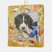 Custom Pet Foto Beach Weihnachten Keramikornament (Links)