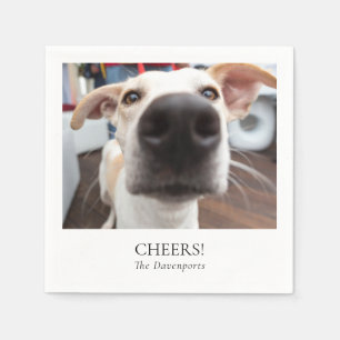 Custom Pet Foto Cocktail Napkins für Hochzeiten Serviette