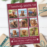 Custom Pet Foto Collage Jahr im Review Weihnachten<br><div class="desc">Die neue Kollektion von Ferienkarten, die sich perfekt für Tierliebhaber und Haustierbesitzer eignet! Unsere "Pawsively Wonderful Year"-Karten zeigen Ihre wütenden Familienmitglieder auf niedliche, moderne und lustige Art und Weise. Diese Karten sind stilvoll und feierlich, mit einer Foto-Collage Ihrer Haustiere das ganze Jahr über. Unsere Karten sind so konzipiert, dass die...</div>