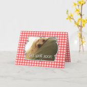 Custom Pet Foto Country Red Buffalo Karo Kariert Karte (Gelbe Blume)