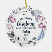 Custom Pet Foto Elegante Weihnachten Keramik Ornament (Vorne)