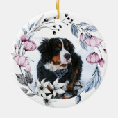 Custom Pet Foto Elegante Weihnachten Keramik Ornament (Hinten)
