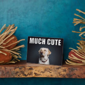 Custom Pet Foto Funny Much Niedlicher Meme Stil Fotoplatte (Seite)