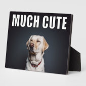 Custom Pet Foto Funny Much Niedlicher Meme Stil Fotoplatte (Seite)