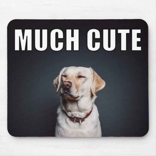 Custom Pet Foto Funny Much Niedlicher Meme Stil Mousepad (Vorne)