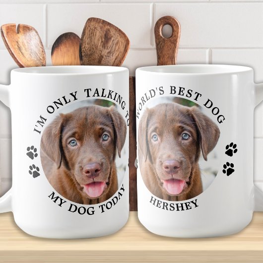 Custom Pet Foto lustig, ich spreche nur mit meinem Kaffeetasse