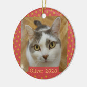 Custom Pet Foto Memorandum Weihnachten Keramik Ornament (Links)