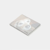 Custom Pet Foto Modern Trendy Script Typografie Post-it Klebezettel (angewinkelt)