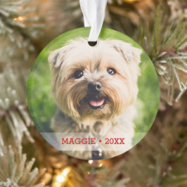 Custom Pet Foto Niedlich Dog Katze Weihnachtsbaum Ornament