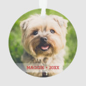 Custom Pet Foto Niedlich Dog Katze Weihnachtsbaum Ornament (Rückseite)