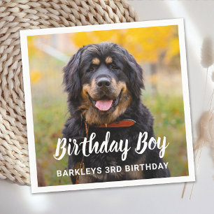 Custom Pet Foto Puppy Dog Geburtstagsparty Serviette