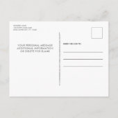 Custom Pet Foto Silver Stars Welpen Hund Geburtsta Einladungspostkarte (Rückseite)