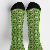 Custom Pet Foto Sporty Green Niedlich Socken (Oben)
